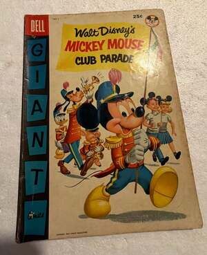 1955 Walt Disney's Mickey Mouse Club Parade #1 Dell Giant Comic